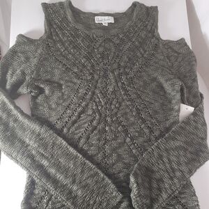 NWT Cloud Chaser Green Off The Shoulder Sweater Sz M